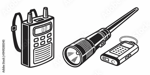 A collection of essential items for outdoor adventures and emergency situations.