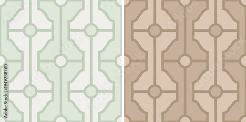 Vector seamless abstract geometric pattern in trendy 2026 colors. Geometric seamless ornament.