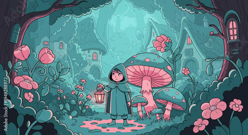 Mysterious Child in Enchanted Forest.