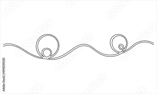 A continuous line drawing illustrates a playful rollercoaster track with exciting loops and turns