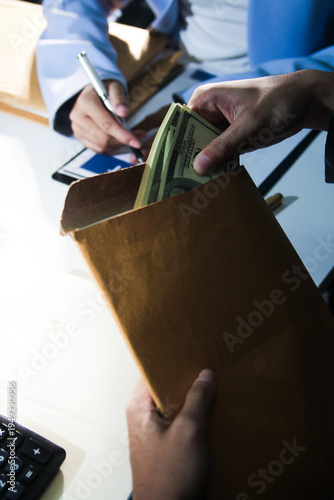 Consultation and conference of professional businesswoman and Male lawyers working and discussion having at law firm in office. Concepts of law, Judge gavel with scales of justice