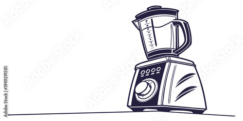 A sleek and modern blender sitting on a countertop with a clean design.