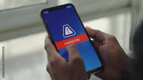 Mobile phone overheating.