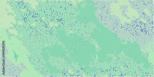Abstract background with scattered blue dots on a light green gradient