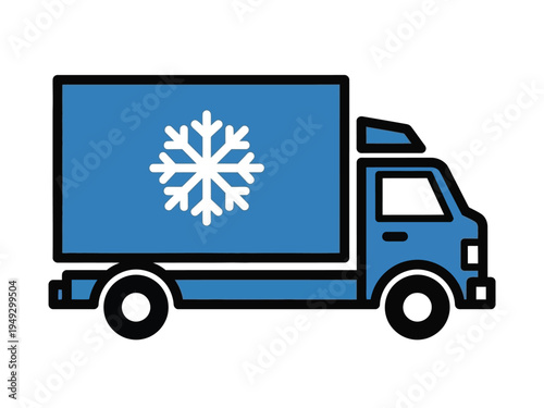 Refrigerated Truck Icon for Cold Chain Logistics.
