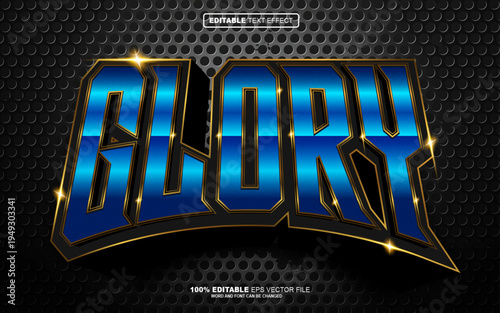 Glory 3D editable text effect