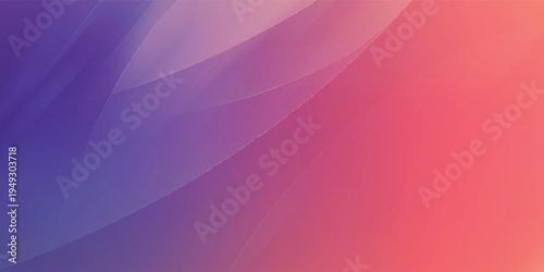 Abstract background with overlapping fluid wave ribbons in purple, magenta, and peach gradient.