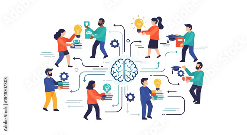 Collaborative Intelligence: Diverse Team Sharing Knowledge & Ideas, Fostering Education, Creativity, and Innovation