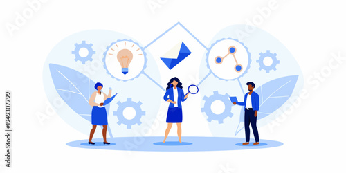 Team collaboration and innovative problem solving with digital technology concepts