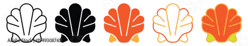 Shell Icon Set Multiple Style Collection