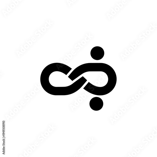 Abstract intertwined symbol depicting unity connection and infinite possibilities