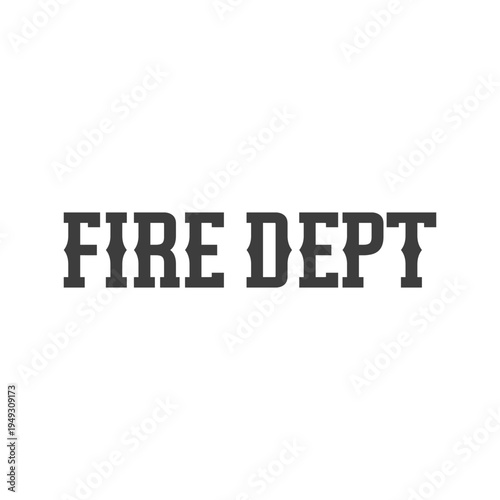 Fire department text vector illustration