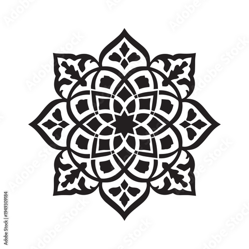 Elegant and simple islamic geometric shapes