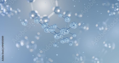 L-ascorbic acid rotating 3D model of vitamin c, seamless looped video
