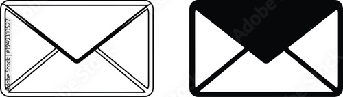 A simple illustration of two envelopes with different designs