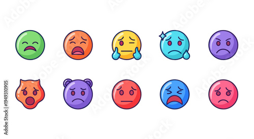 Emoticon icons of various expressions
