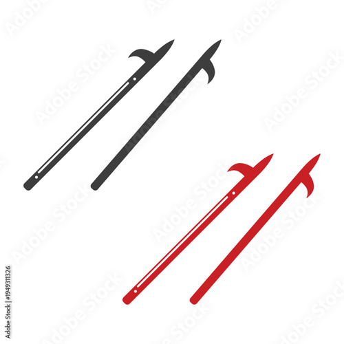 Firefighter pike pole icon