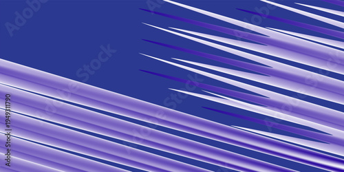 Blue background with white and blue colors that blend straight lines. Close-up view from inside shows its smoothness.
