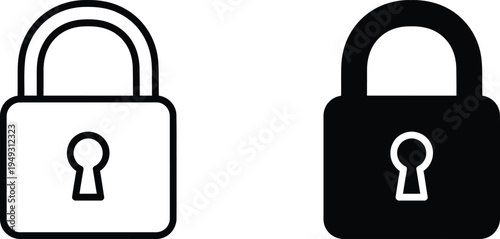 Two padlocks one black and one white on a plain background