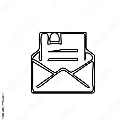 email with attachment icon, file transfer symbol
