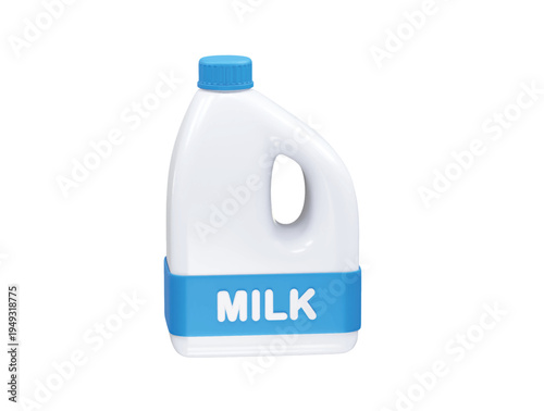 Milk Jug gallon jar icon 3d render Illustration