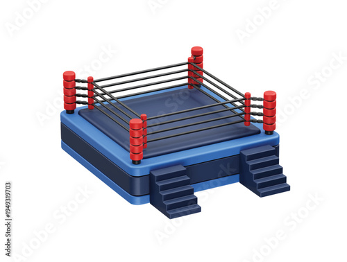 Boxing Ring icon 3d rendering Illustration