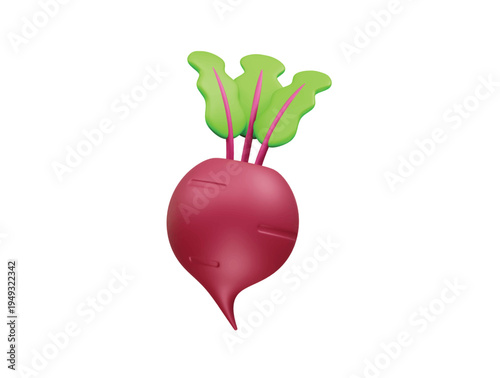 Beetroot Vegetable icon illustration 3d render