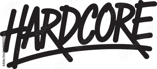 Graffiti style text 'hardc' on a grey background bold black letters urban aesthetic edgy vibe rebellious hardcore culture symbol