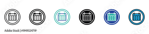 Digital Agenda and Office Productivity Icon Collection