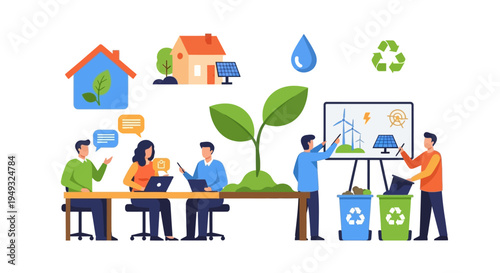 Collaborative Team Planning for Sustainable Business, Green Energy Solutions & Environmental Future