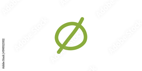 Empty Set Symbol Hand Draw in Mathematics.