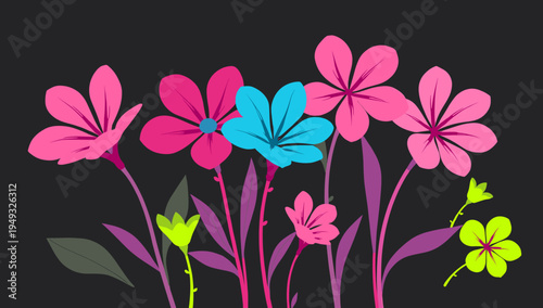A striking floral graphic with bold color contrasts. Ideal for backgrounds, website elements, or adding a touch of modern elegance to branding and des