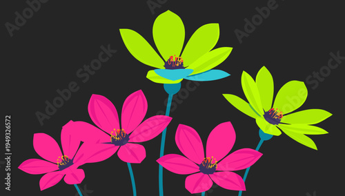 A striking close-up of a pink flower against a dark background creates a bold and elegant aesthetic. Perfect for designs needing a touch of natural be