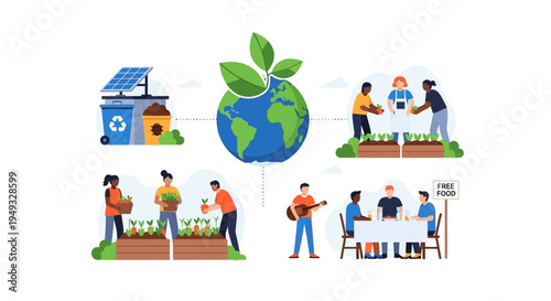 Community Sustainability & Eco-Friendly Living: Urban Gardening, Recycling, and Free Food Initiatives Around Earth