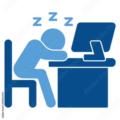 Tired Icon in Duotone Style. Vector Illustration For Graphic Design