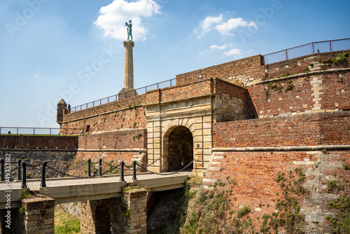 Pobednik, or Victory Monument, in the Belgrade Fortress in Kalemegdan Park, Belgrade, Serbia