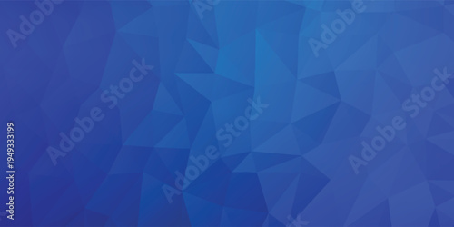 Abstract background with sapphire and royal blue low poly polygonal design.