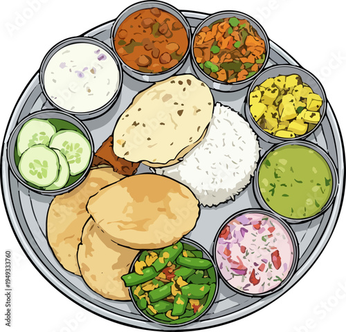 Traditional meal platter
