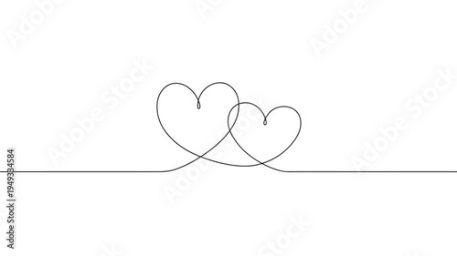 Hearts continuous line drawing with simple and elegant design elements. featuring heart, love, minimalist with modern and symbol elements for