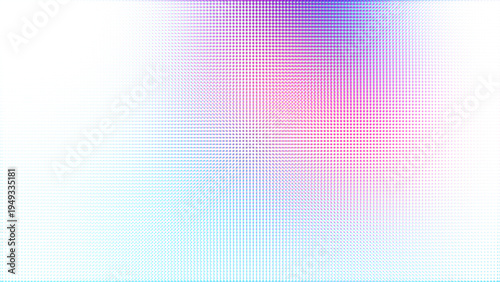 Abstract White Background with Pink and Blue Halftone Dot Pattern Gradient