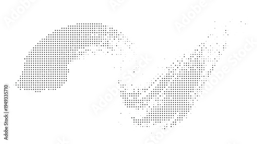 Brush style Halftone dotted on white background. 