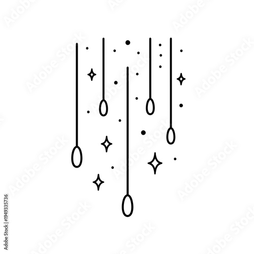 A sleek vector illustration of musical notes and clef symbols forming a rhythmic melody pattern on a black wallpaper background for modern sound design