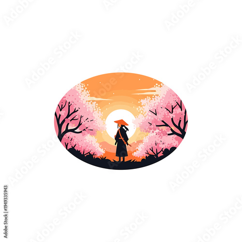 A cartoon vector illustration of a spooky Halloween night scene featuring bats flying past a glowing moon above a dark tree in a world of stylized nature art