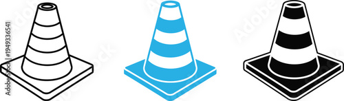 Labor day traffic cones illustration for road safety awareness