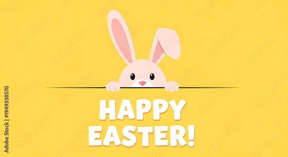 Obraz premium Happy easter day celebration with joyful easter bunny