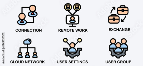 Agile and teamwork symbol - Agile, teamwork and project management icon symbol