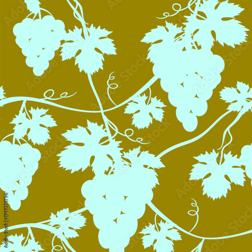 Vector - wine berries shadows seamless pattern.