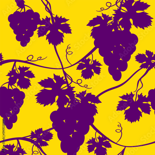 Vector - wine berries shadows seamless pattern.