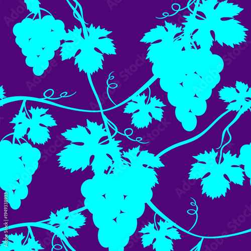 Vector - wine berries shadows seamless pattern.