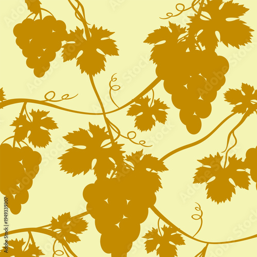 Vector - wine berries shadows seamless pattern.